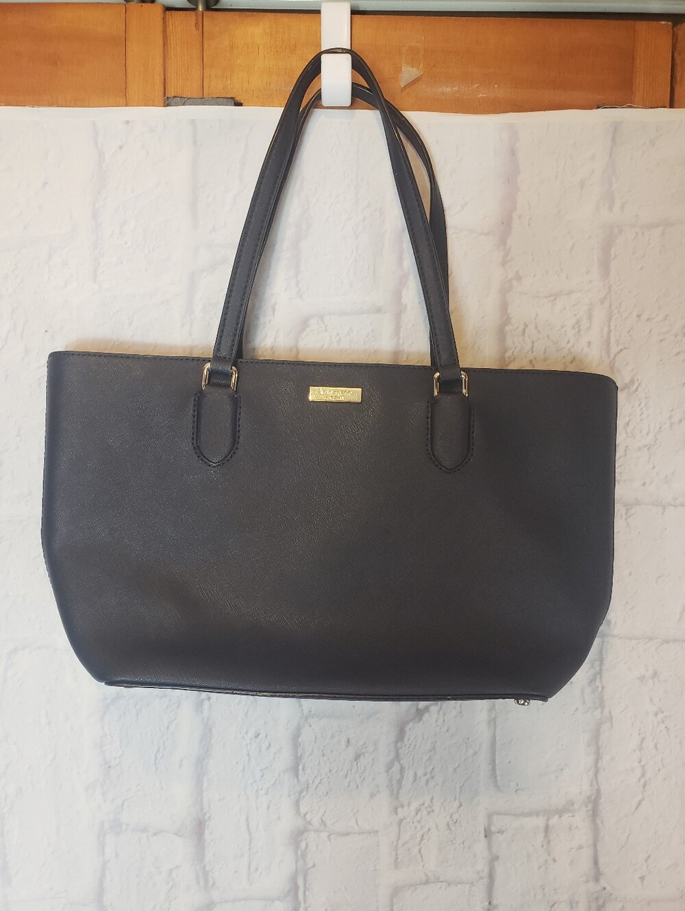 KATE SPADE Navy Blue Laurel Way Small Daily Tote Saffiano Leather